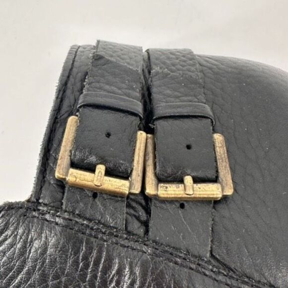 Sam Edelman Leather Buckle Ankle Booties Black Boots Size 8‎ Style Petal - Picture 7 of 11